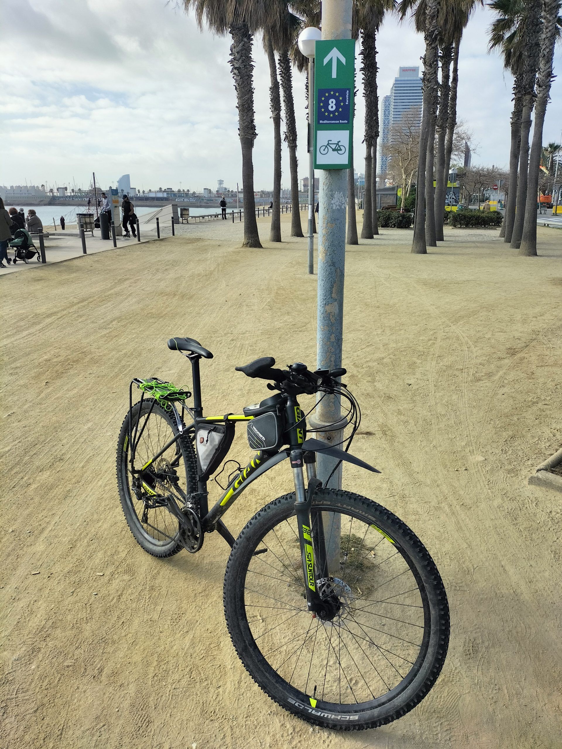 paso de la EV8 playa Barcelona